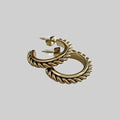 Golden Twist Hoops