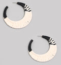 Braided Crescent Moon Hoop Earrings
