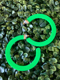 Green Neon Hoops