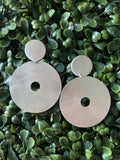Round Silver Earrings