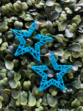 Stars thread Blue Earrings