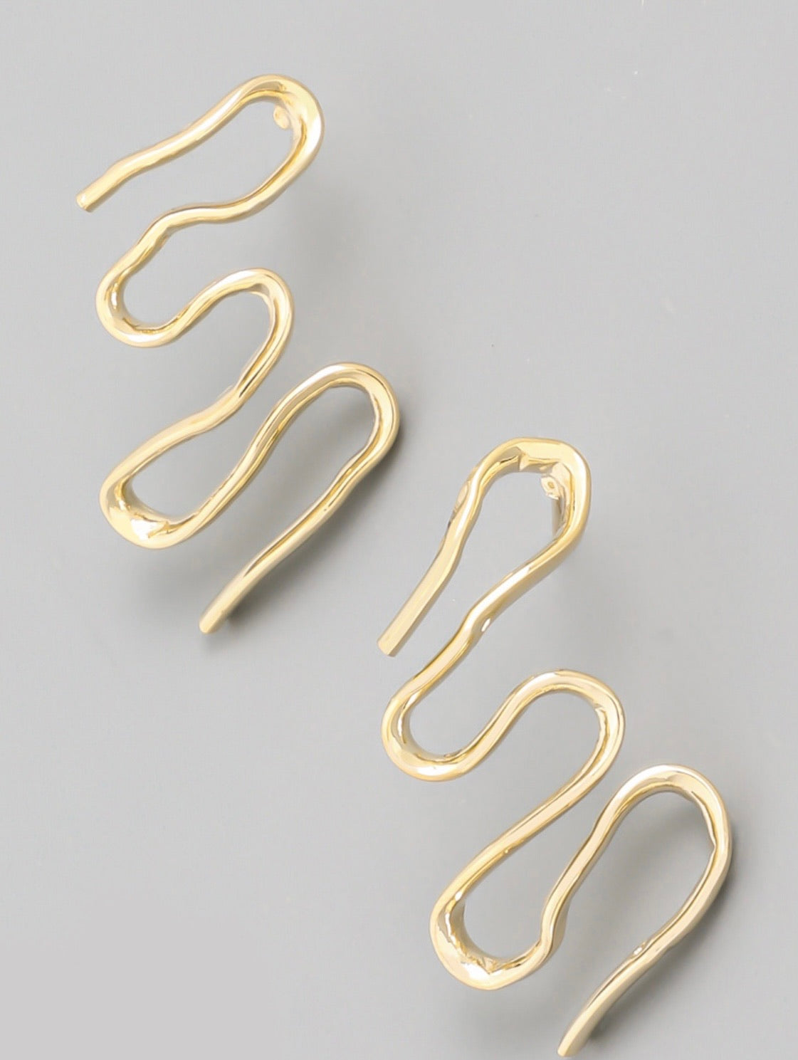 Abstract Squiggle Drop Earrings