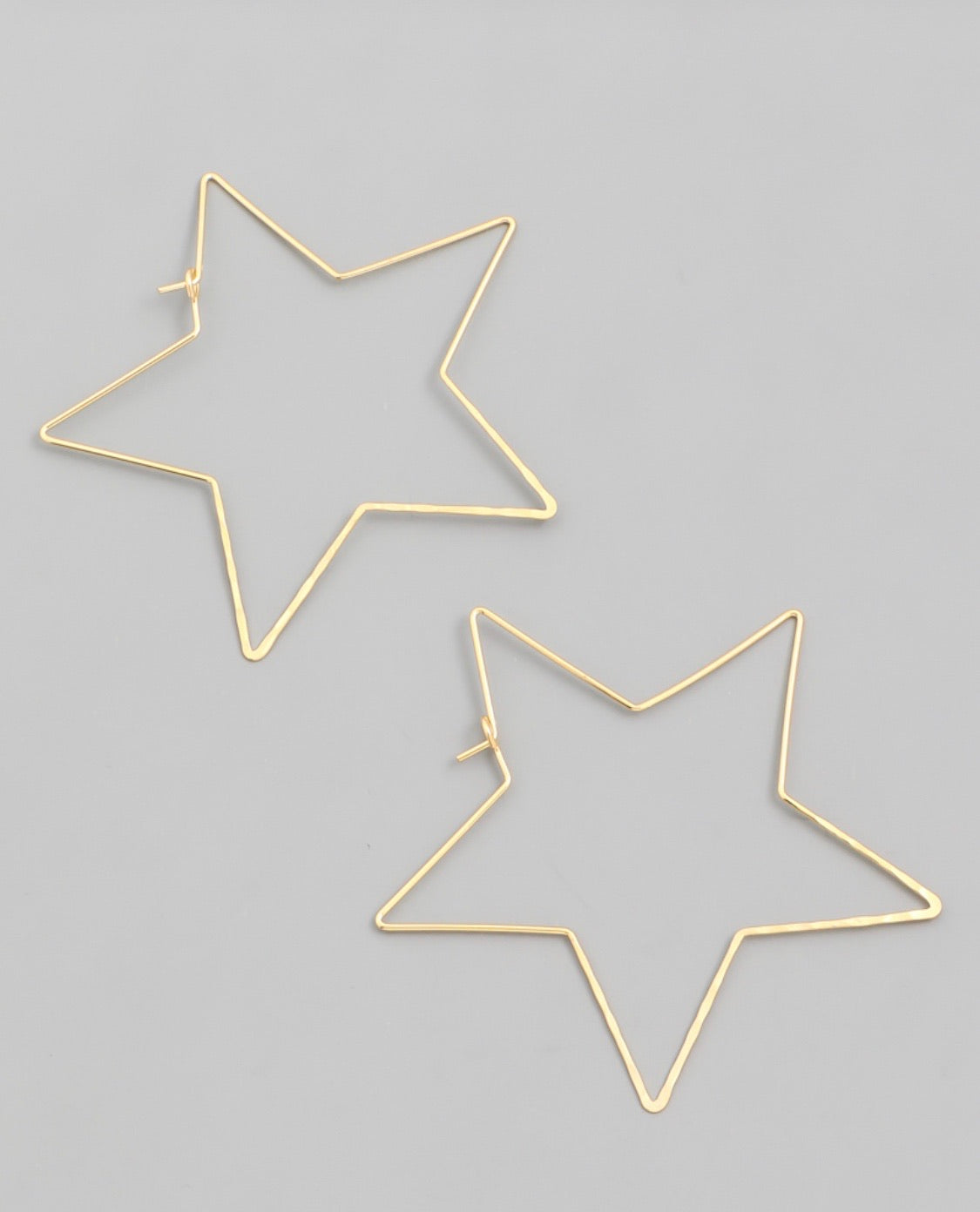 Star Shape Wire Hoop Earrings
