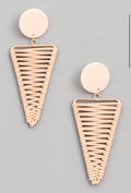 Wrapped Triangle Drop Earrings