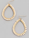 Beaded Teardrop Hook Earrings