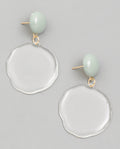 Clear Circle Drop Earrings