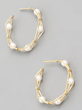 Metallic Geo Hoop Earrings