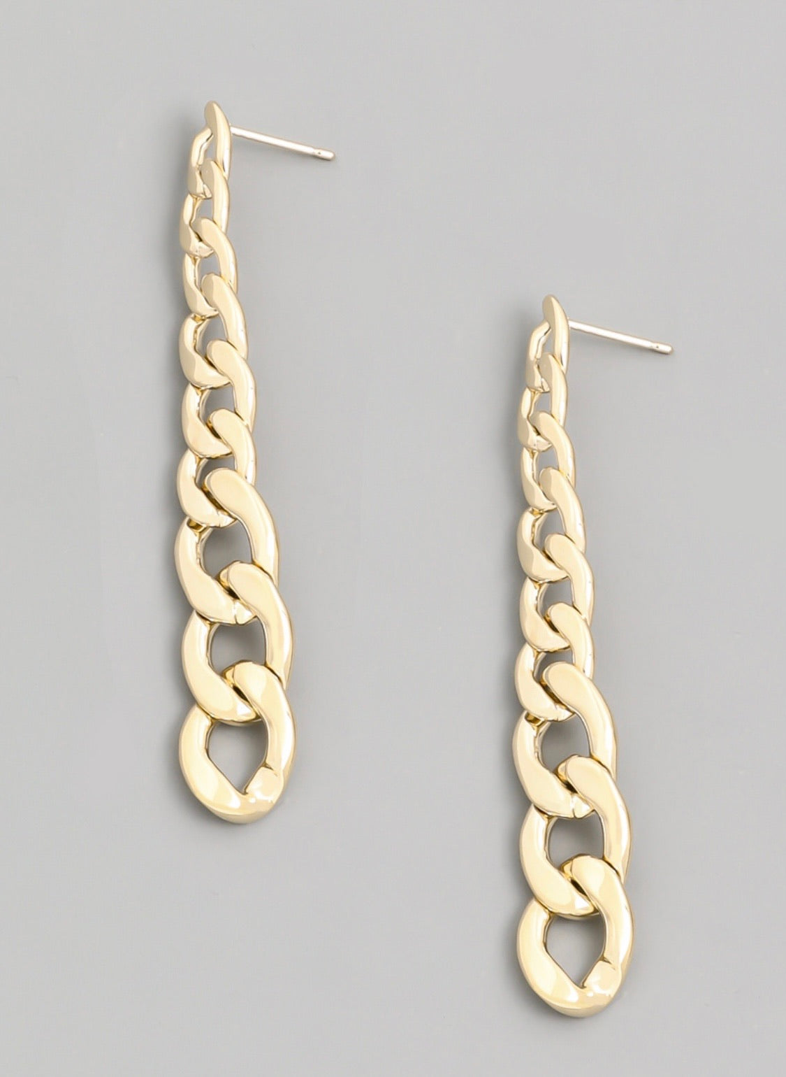 Curb Chain Link Dangle Earrings