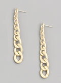 Curb Chain Link Dangle Earrings
