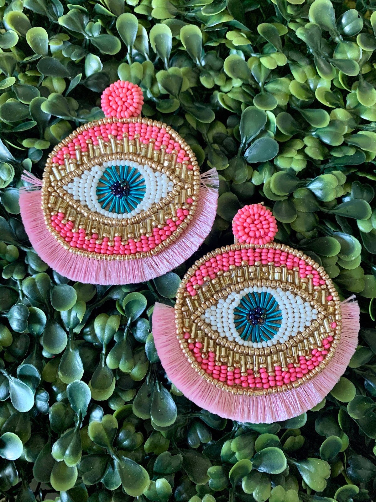 Pink Eye Earrings