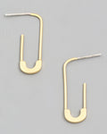 Safety Pin Drop Earrings