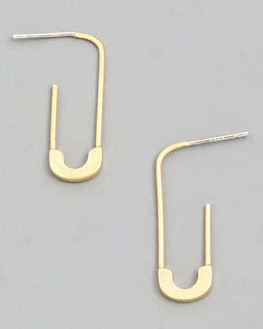 Safety Pin Drop Earrings