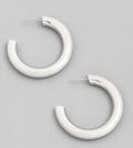 Matte C Hoop Earrings