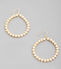 Star Beaded Hoop Drop Earrings