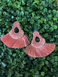 Pink Tassel Earrings