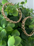 Chain Gold Hoops