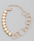 Metallic Star Ring Bracelet