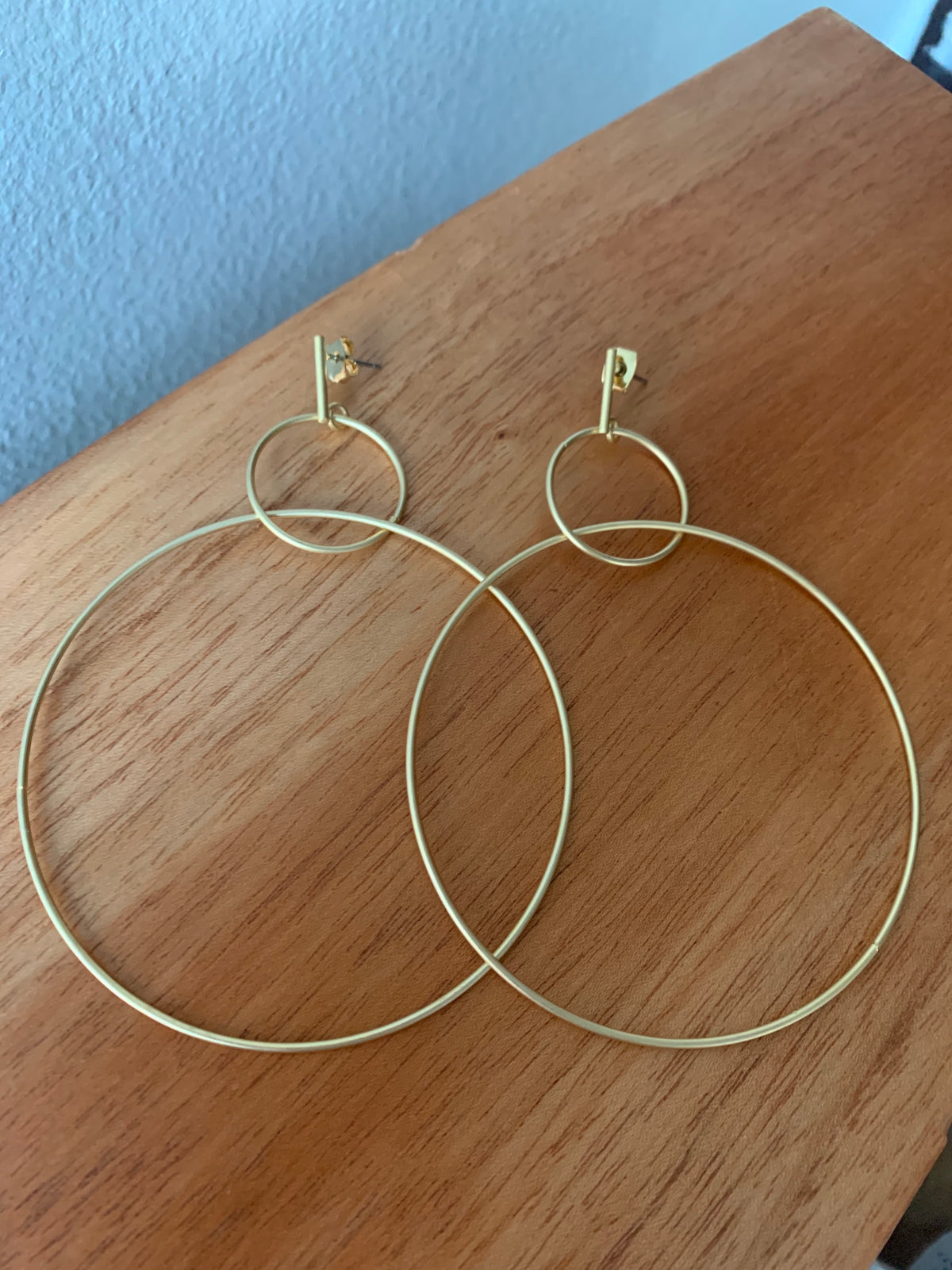 Skinny Round Gold Earrings