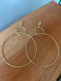 Skinny Round Gold Earrings