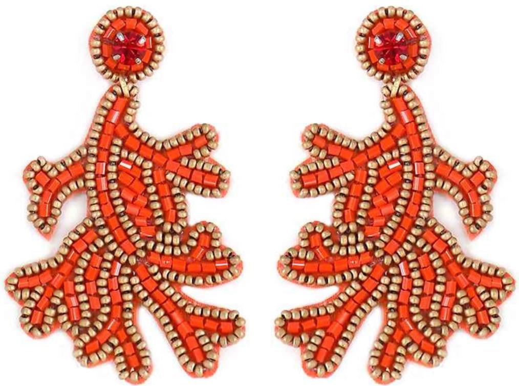 Coral Orange Earrings