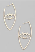 Oval Eye Hoop Earrings