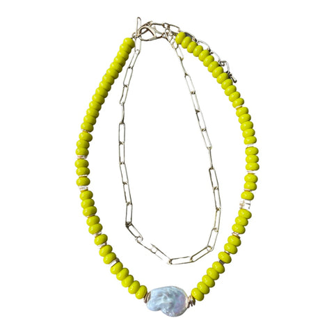 Pearl Yellow Necklace