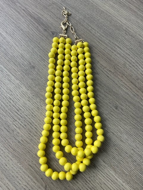 Yellow Ball Necklace